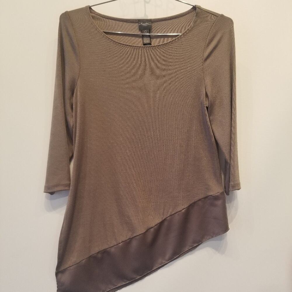 Chico's Travellers Slinky‎ Brown Tunic Top XS